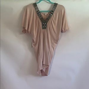 light pink blouse with sparkles